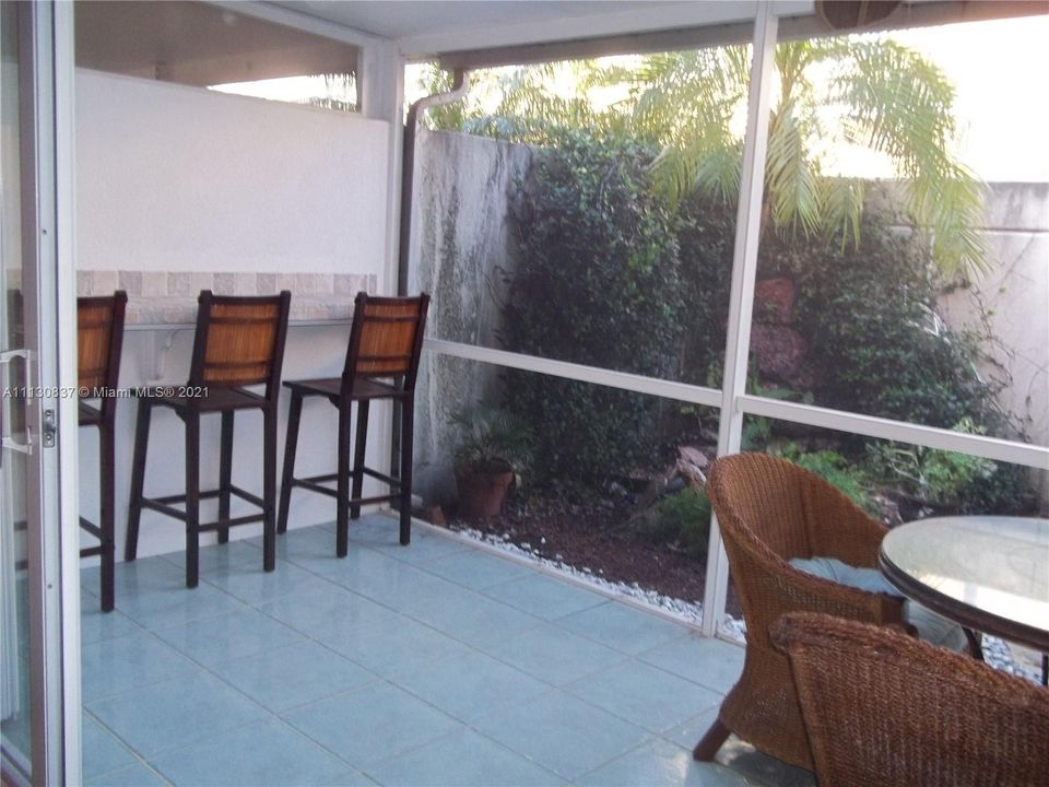 Bar area in patio