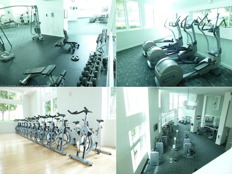 two floor levels fitness gym