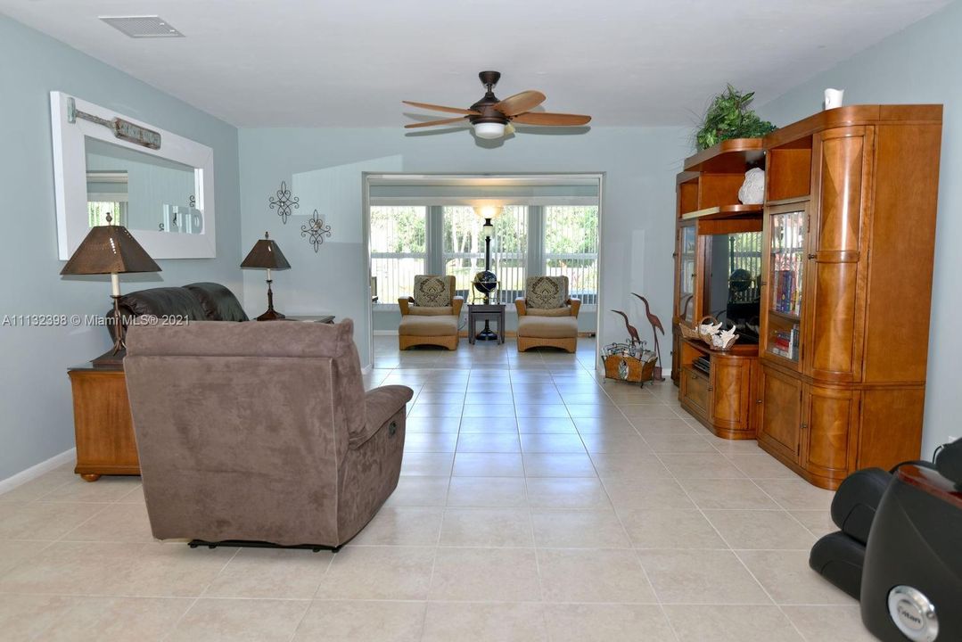 Large living area.Tile thru out home.