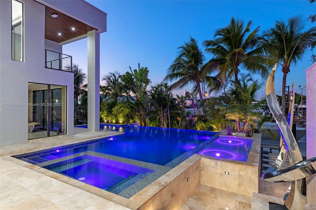 Stunning oversized pool and lounge areas