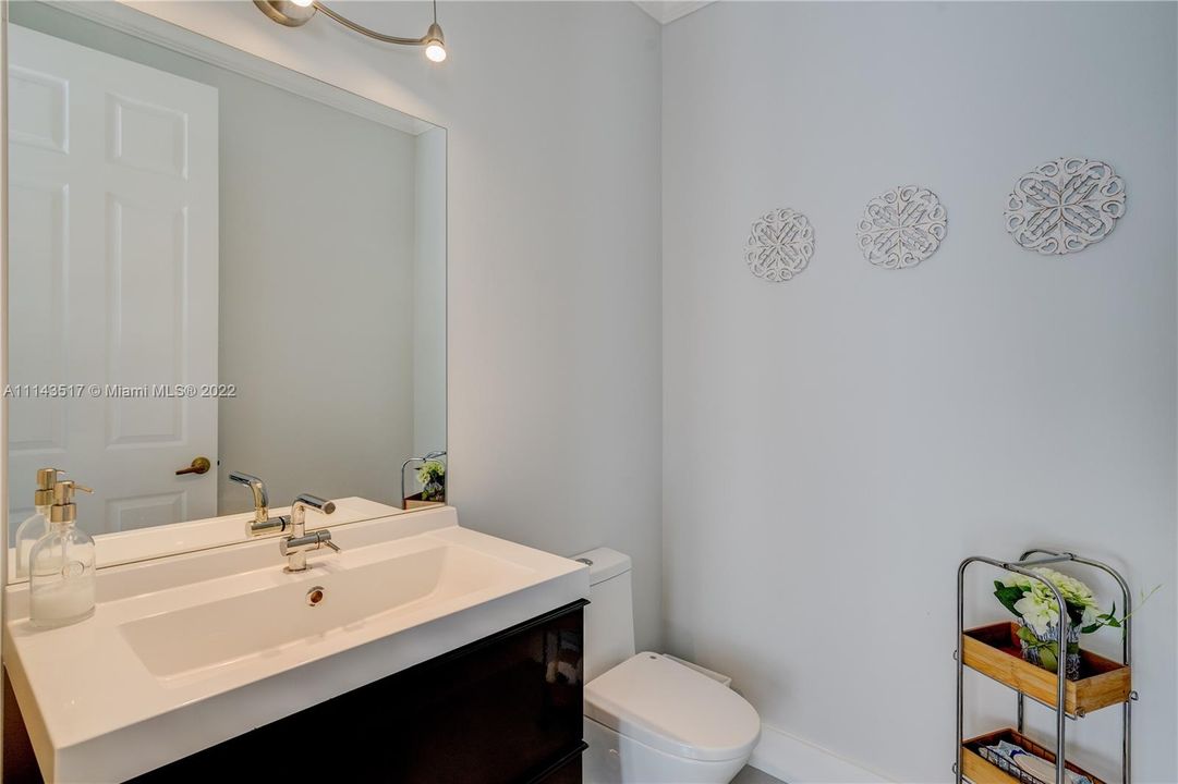 Modern-Contemporary Guest Half Bath - Downstairs