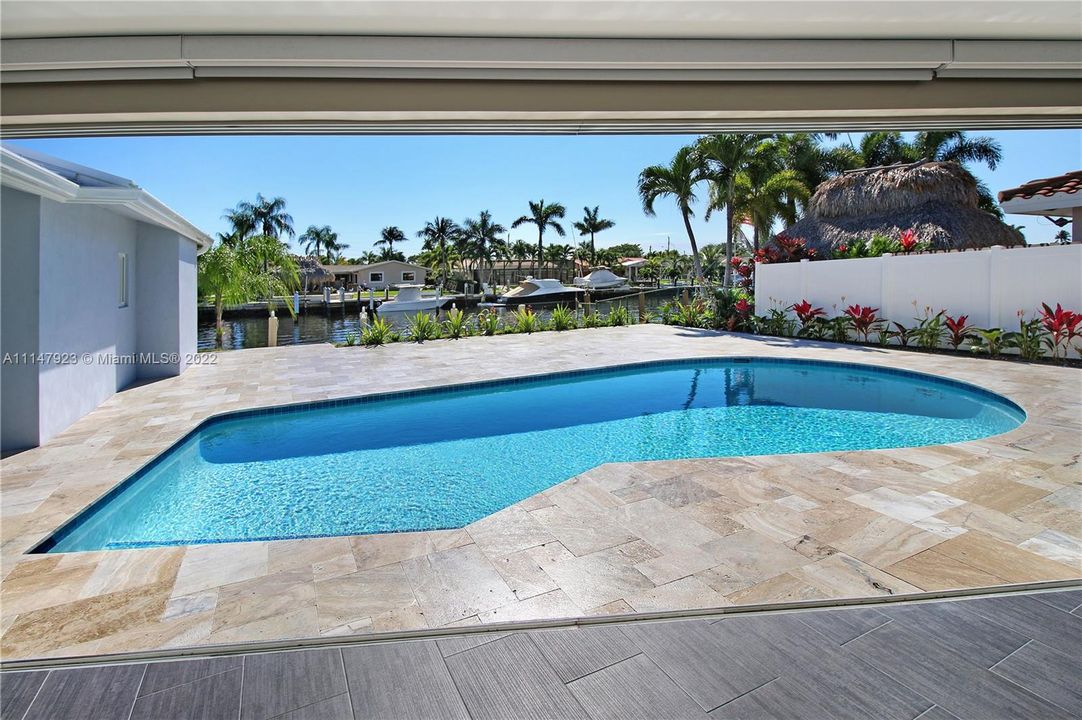 Interior View of Pool Deck