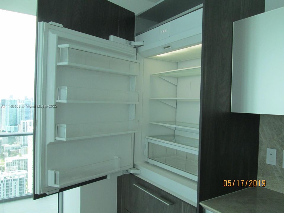 Sub-zero integrated refrigerator.