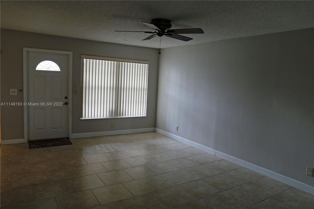 Front entrance into living room