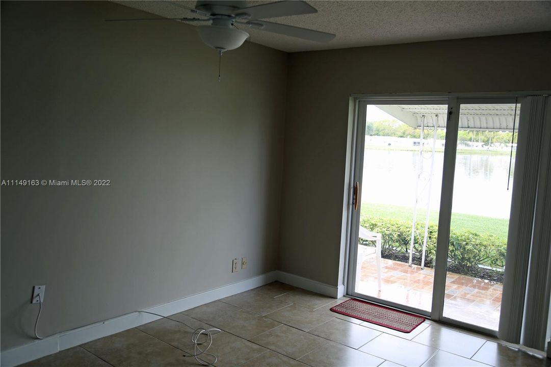 View from master bedroom to patio