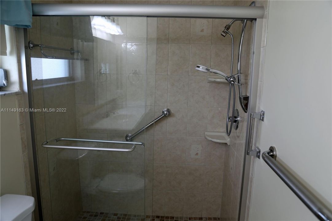 Master shower, handicap accessible