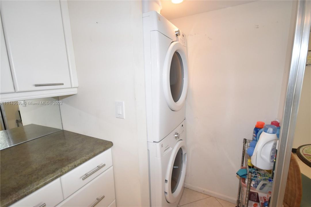 Washer & Dryer off Kitchen in Unit