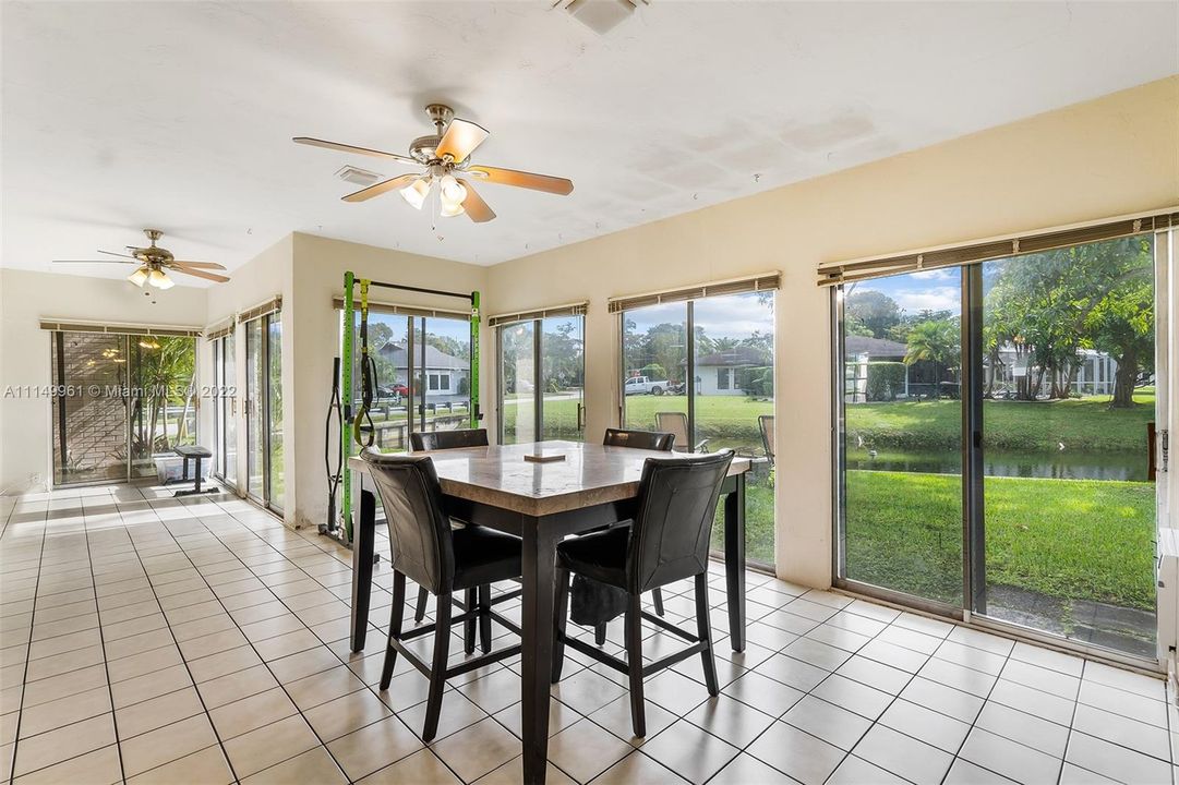 Oversized enclosed Florida room