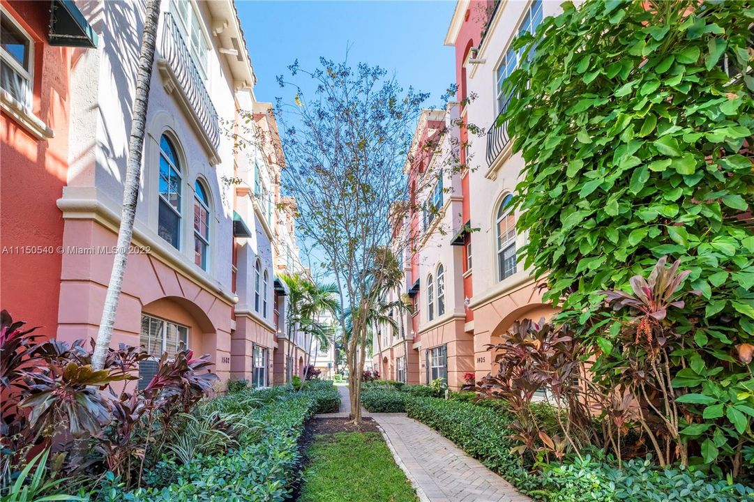 Walk way to front door