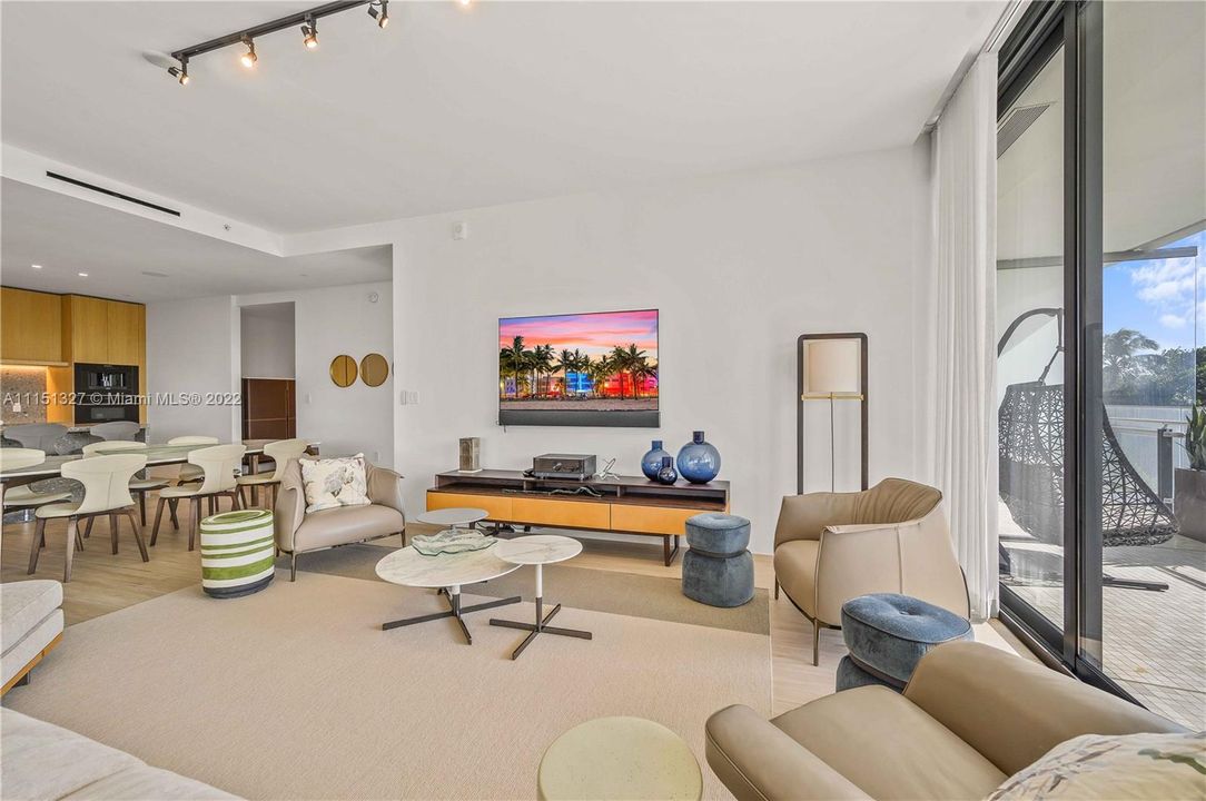 Living room- upgraded AV system in condo