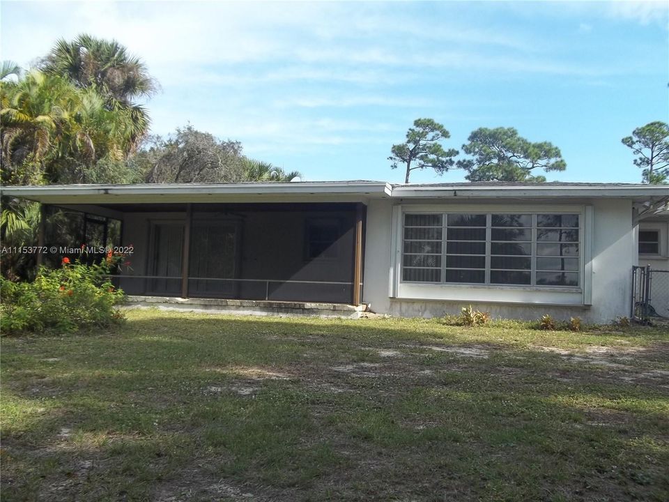 Rear view - house & covered patio