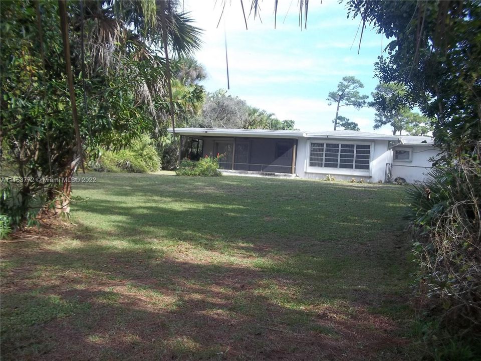 Rear view of house