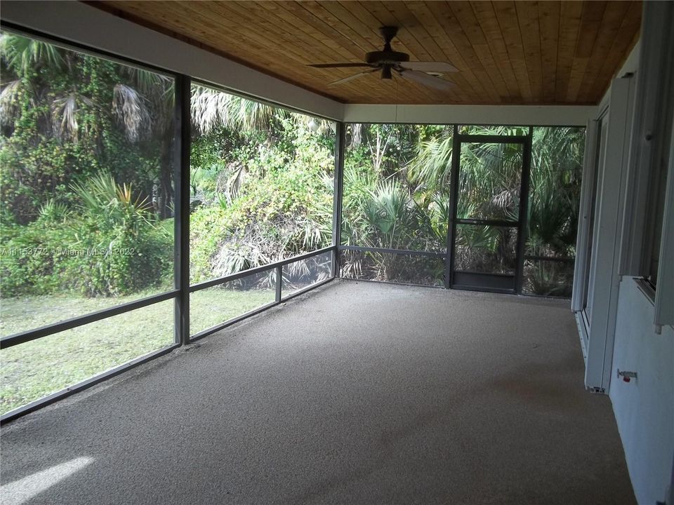 Back covered screened patio