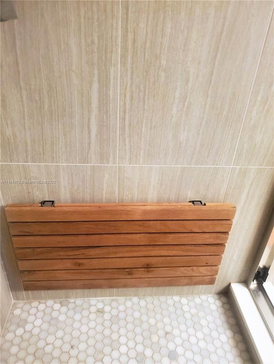 Teak Seat in Shower