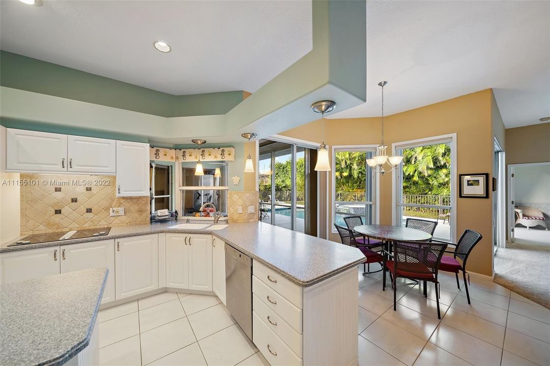 Kitchen View Overlooking Pool