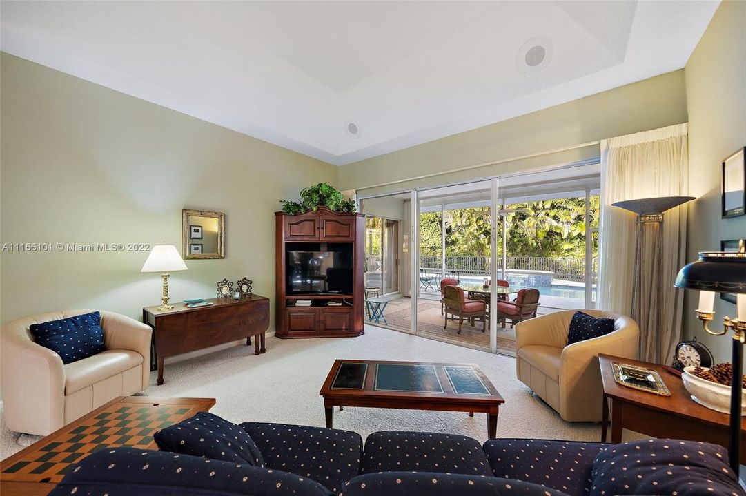 Living Room View Overlooking Pool