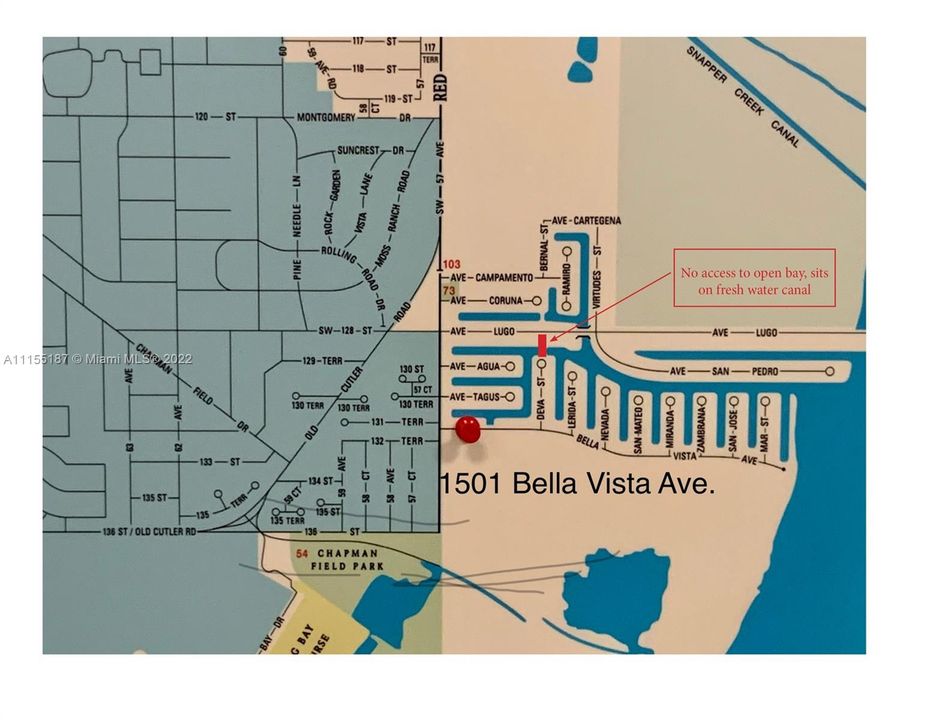 No access to open bay sits on a freshwater canal