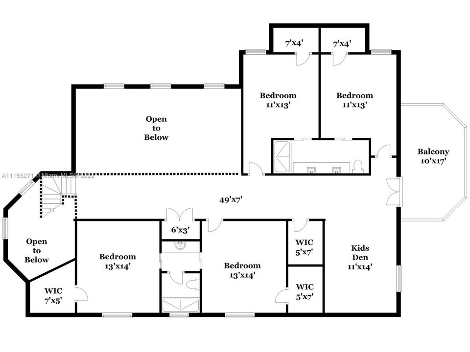 FLOOR PLAN SECOND LEVEL