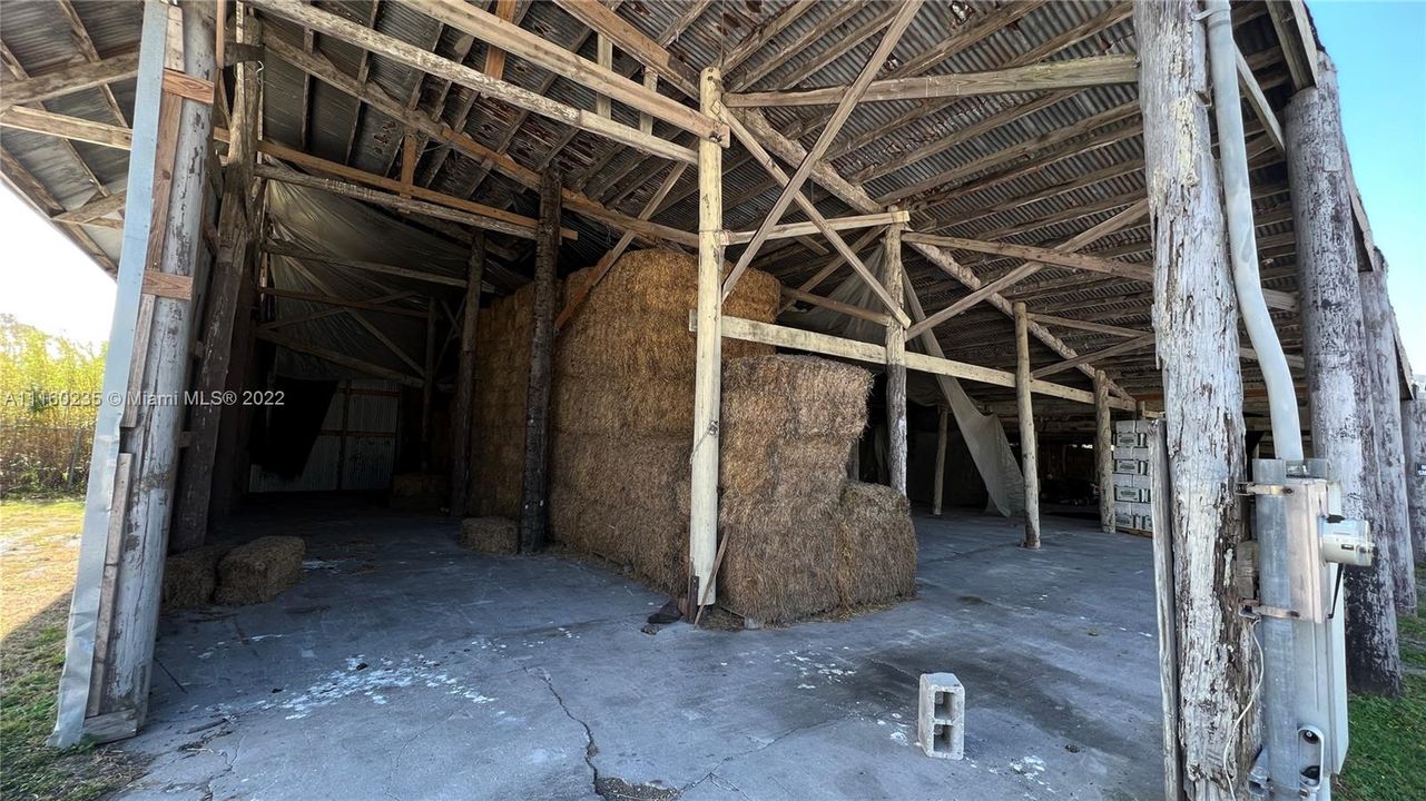 Pole building interior