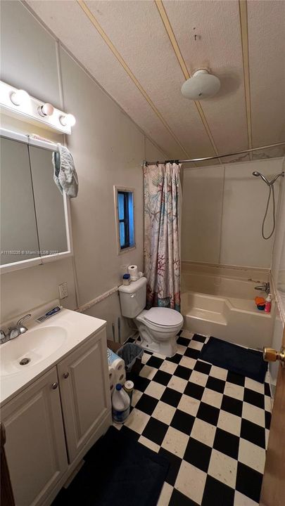 One of the bathrooms of the rented mobile home.