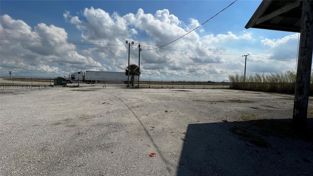 Yard in front of the Pole Building