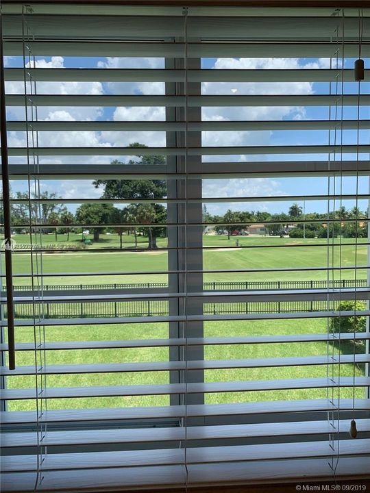 View to the golf course from kitchen window