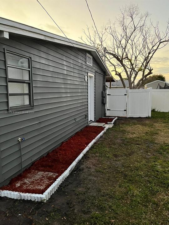 Side entrance