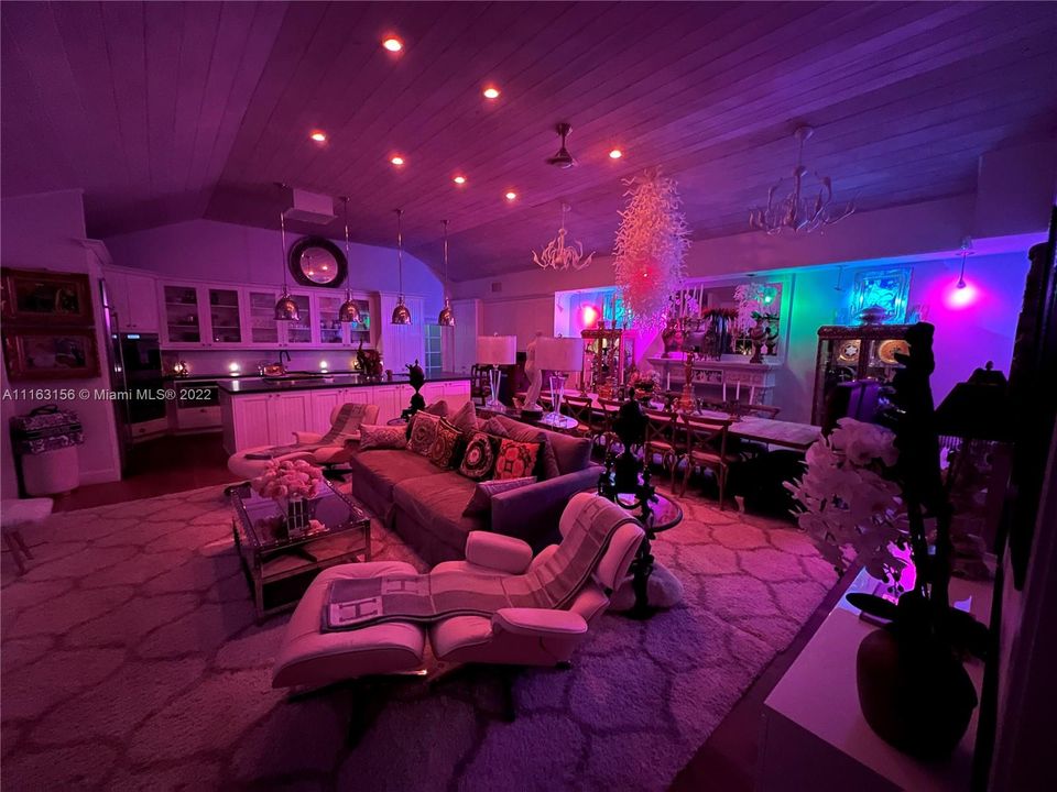 Family Room by Night smart remote control to change any light-bulb color