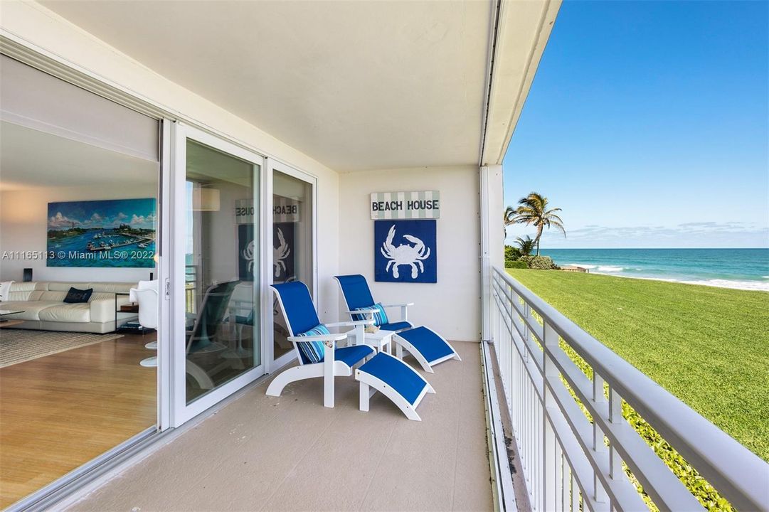 Balcony overlooking Ocean