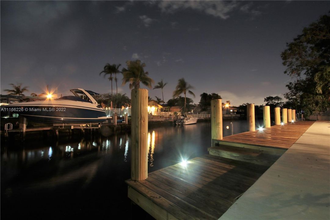 Night on the water. New dock