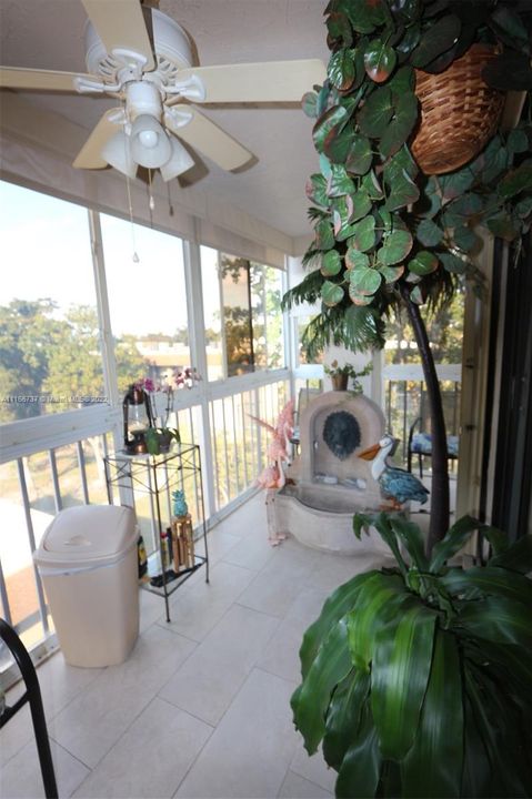 17. Corner unit that has full access to enclosed balcony with space for a small water fountain