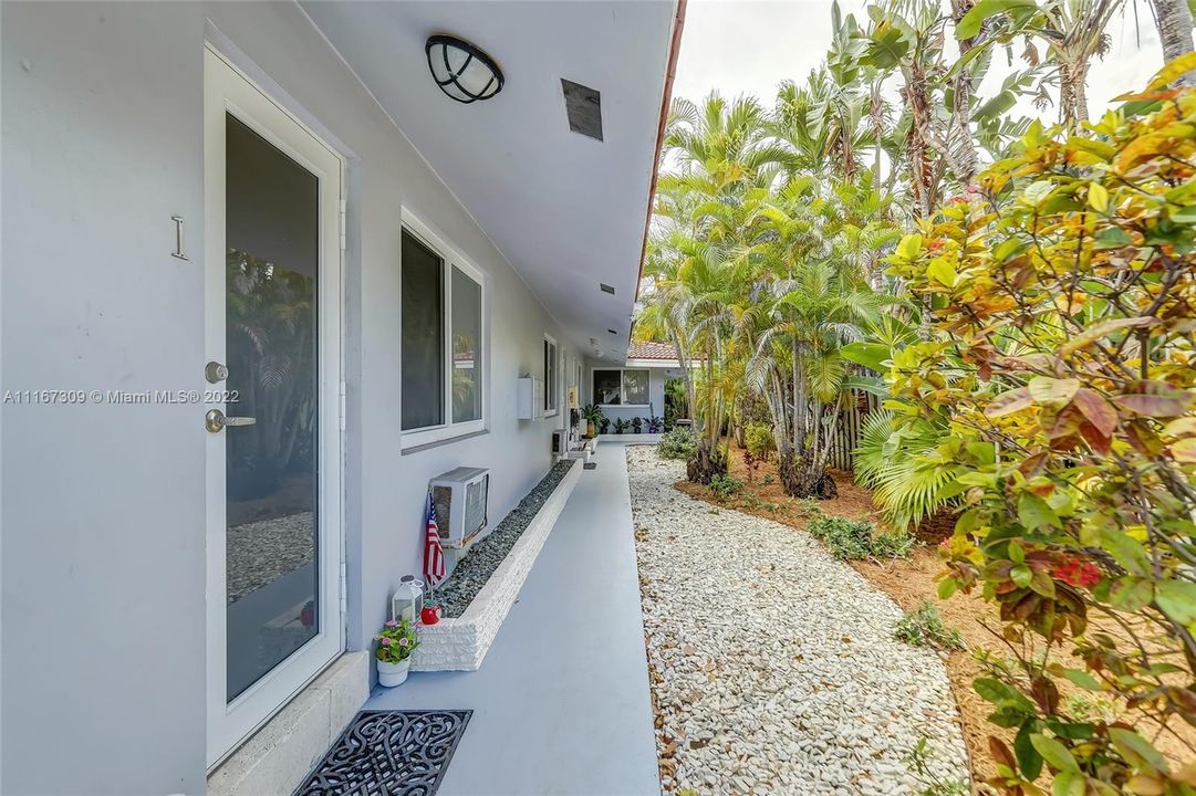 Unit 1 front door 1BD 1BH