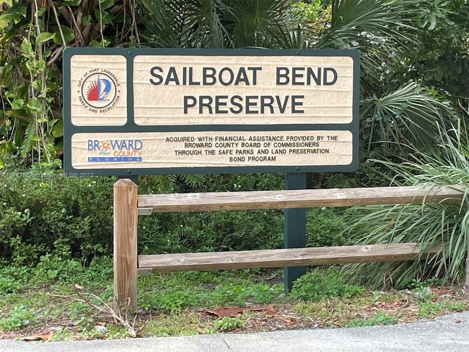 Home is across the street from the nature walking park - Sailboat Bend Preserve. Very private, no neighbors across the street.