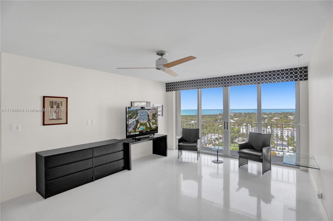 MASTER BEDROOM WITH BISCAYNE BAY VIEWS