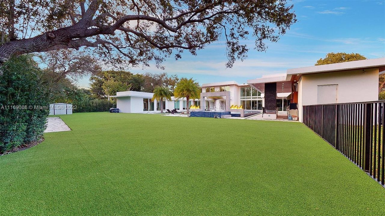 Rear Property View and Pet Enclosure