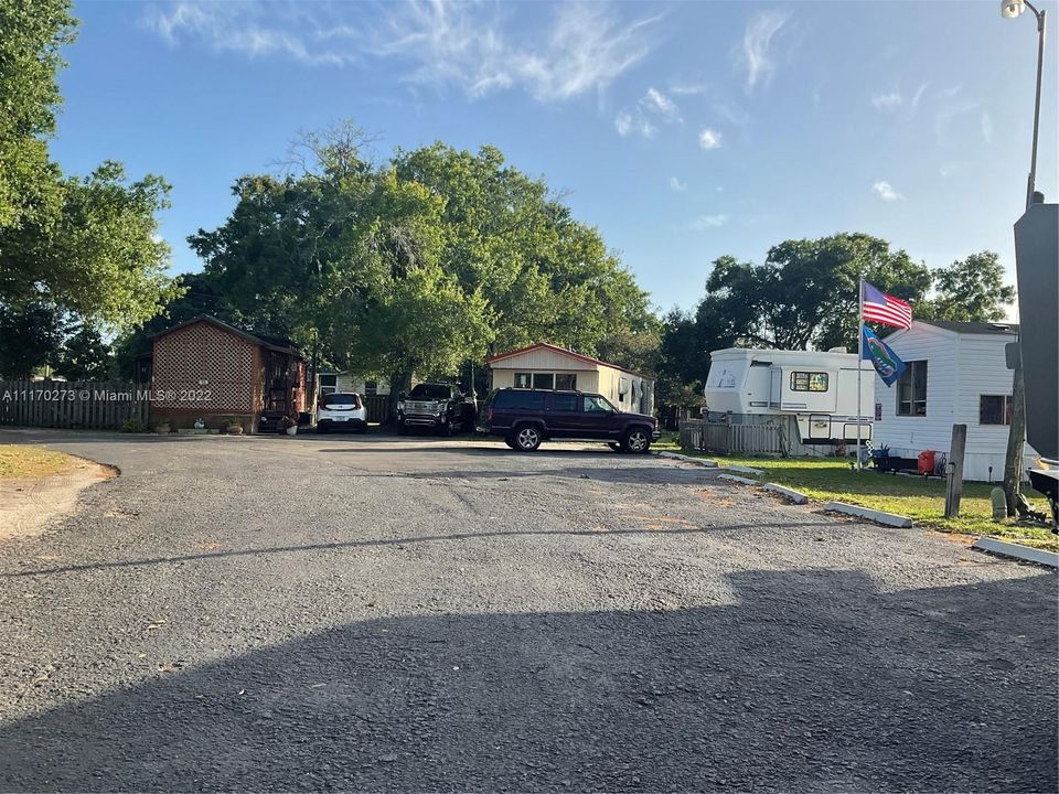 Paved parking