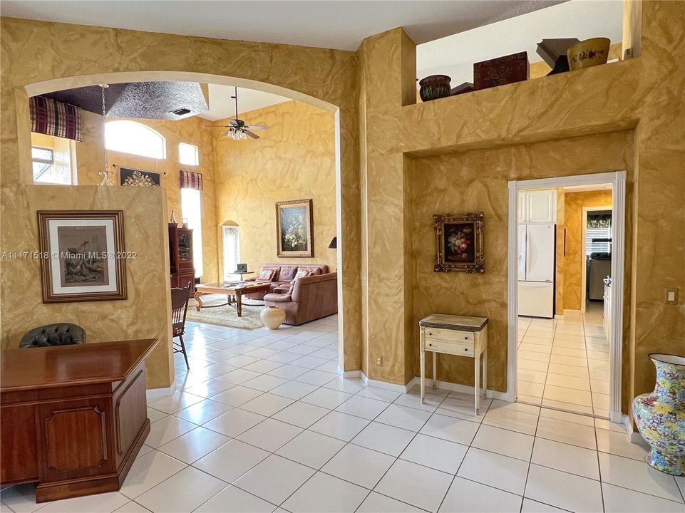 Living Room - Open Floor Plan flows into Kitchen and Family