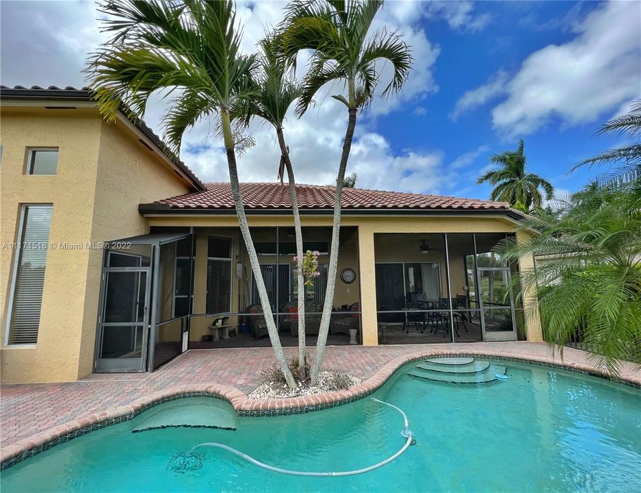 Swimming Pool facing rear of home