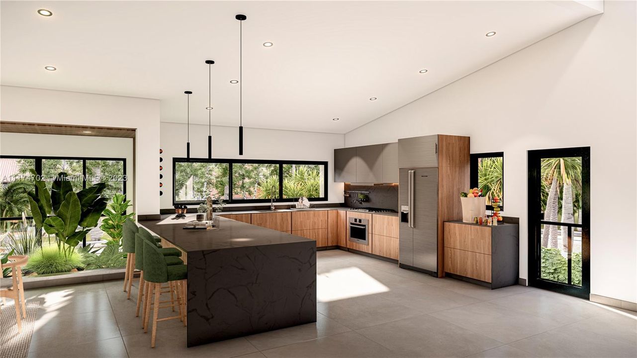 Artist rendering of kitchen