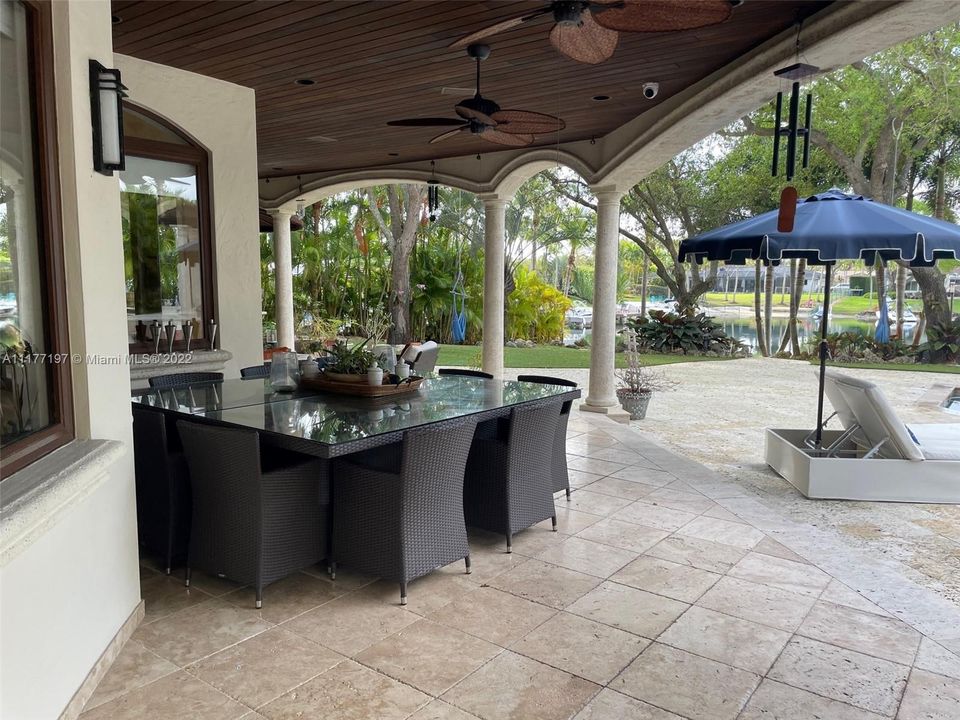 Outdoor terrace sitting area