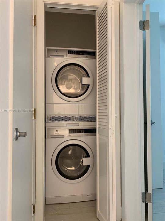 Washer & Dryer inside unit