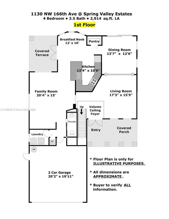 Illustrative 1st Floor Plan