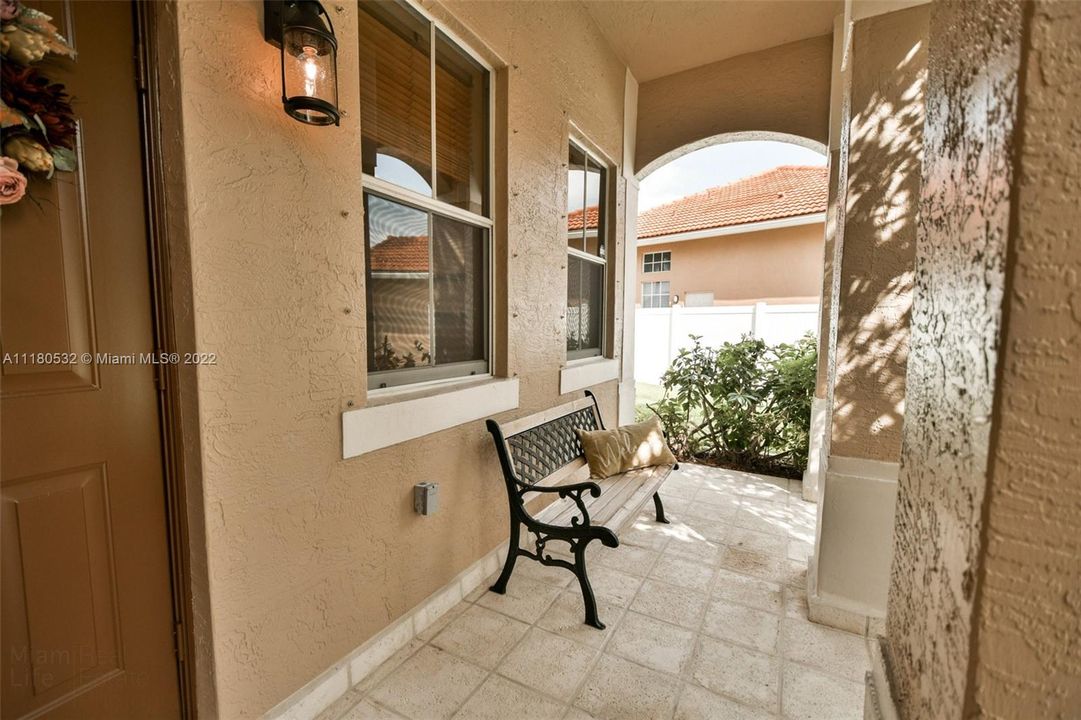 Inviting Covered Front Porch