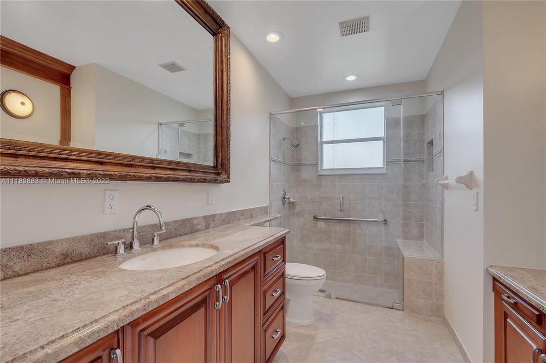 In-Law Suite Bathroom with large Shower and plenty of cabinets!