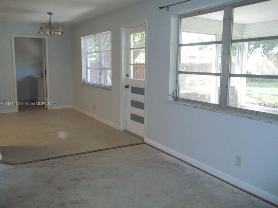 Family room & breakfast room with door to Patio