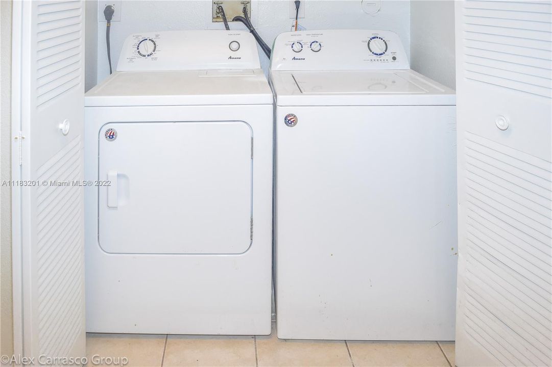 full-size washer and dryer