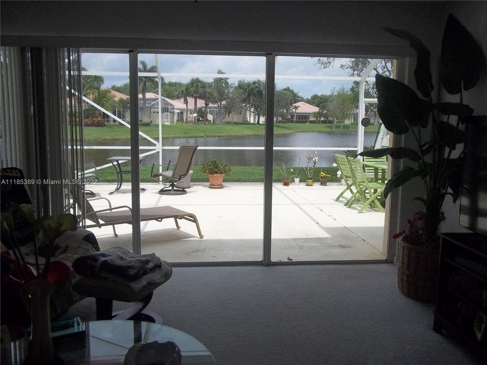 Pretty lake view from family room slider