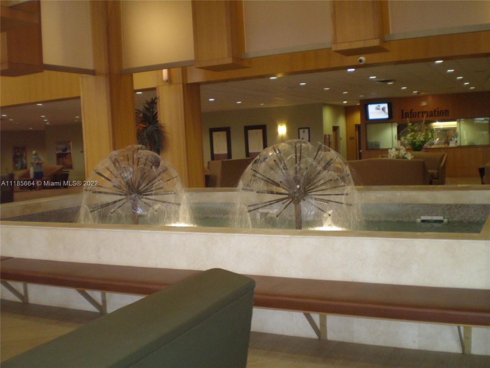 FOUNTAINS IN LOBBY OF CLUBHOUSE