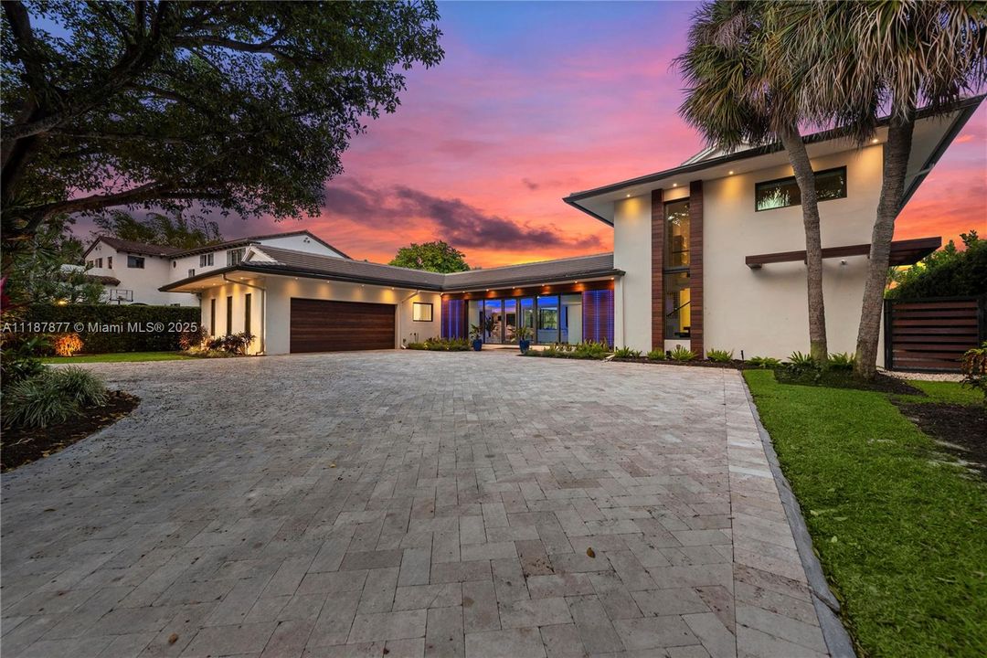 Sunset driveway leading to the retreat