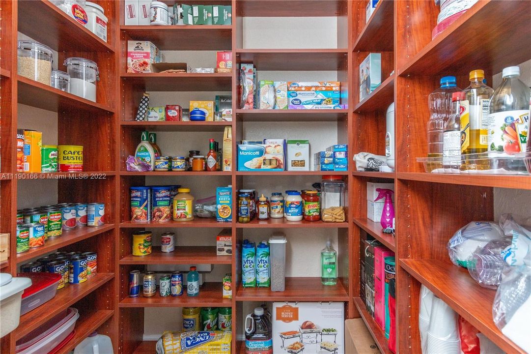 Large pantry in kitchen